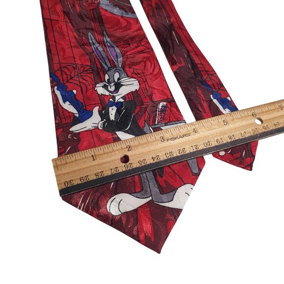 Bugs Bunny Red Cartoon Tie Tuxedo Simon Brand Polyester Novelty Award Theater - Picture 3 of 5